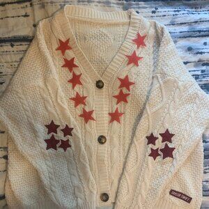 Taylor Swift Red Cardigan, 3xl/4xl with 10 Red Star Confetti